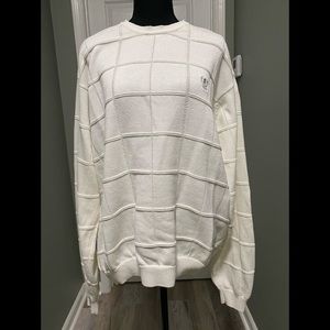IZOD 100% Cotton White Sweater SZ XXL